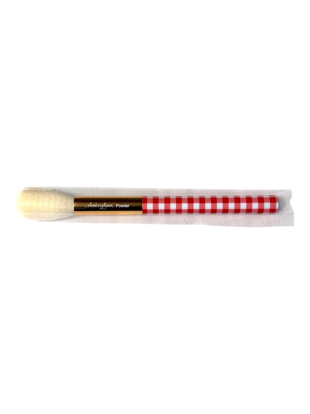 SLMISSGLAM Limited Edition Red/White Gingham Powder Brush w/Red Crystals $28
